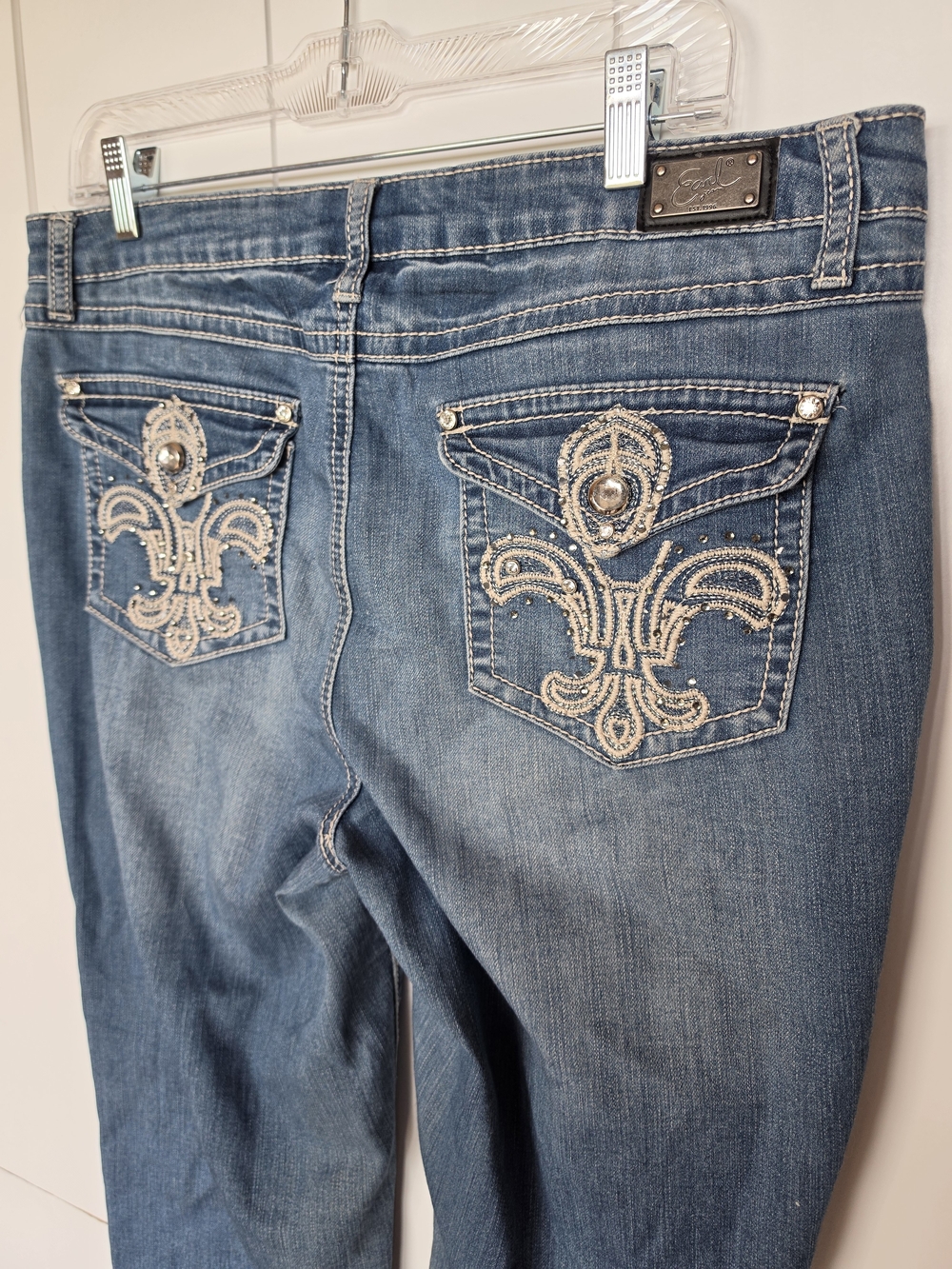 Earl Jeans Straigh Leg Size 10 Embellished Pockets